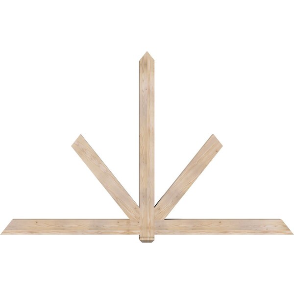 Ekena Millwork Kennewick Smooth Timber Gable Bracket, Douglas Fir, 108"W x 68"H x 5 1/2"D x 5 1/2"F, 15/12 Pitch GBW108X68X0606KEN00SDF - main